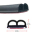 32 Feet Car Door Seal Strip, Rubber Seal Self Adhesive Weather Stripping, B Shape, Pack of 2